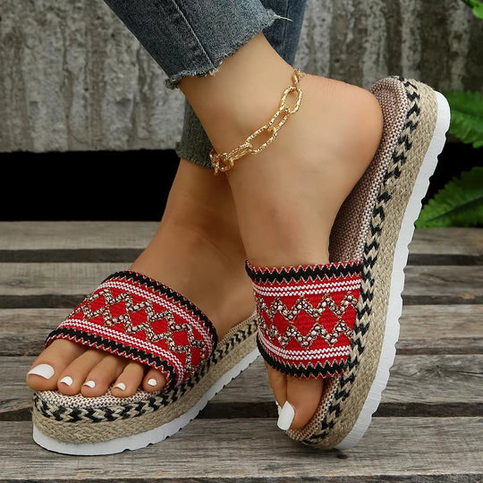 Dames Sandalen Geweven Comfort Lichtgewicht Ergonomisch 4