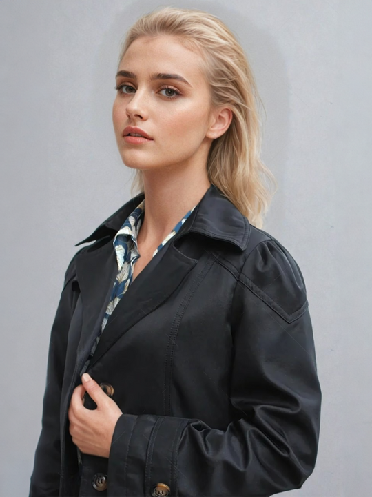 Dames Trenchcoat Getailleerd Voor Een Verfijnde Look 3