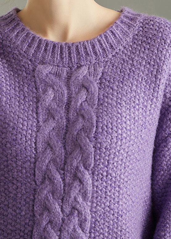 Dames Trui-Jurk Gebreid Roze 3