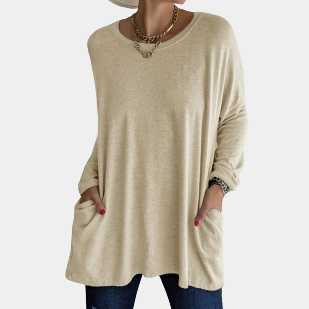 Dames Tuniek met Lange Mouwen en Ronde Hals 1