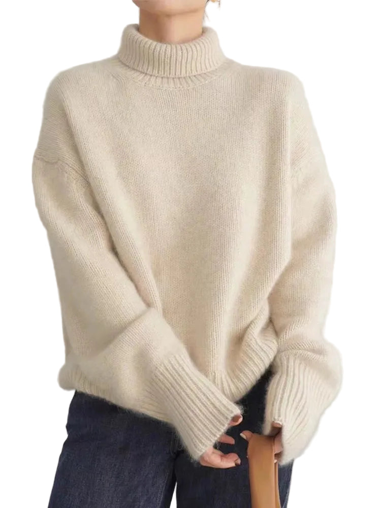 Dames Turtleneck Trui met Hoge Krage 0