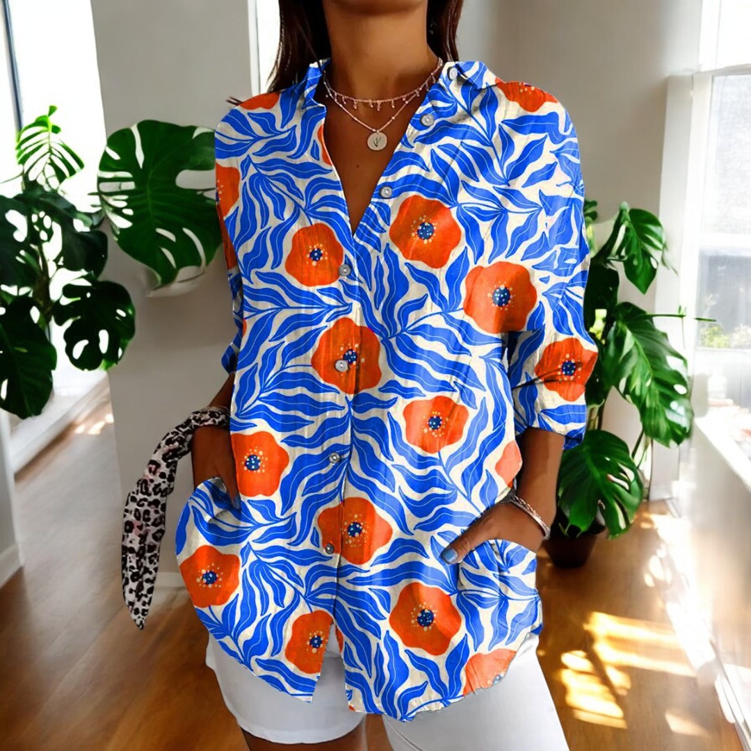 Dames Vintage Blouse Met Tijdloos Design en Ademend Materiaal 4