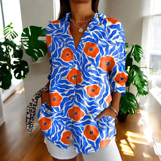 Dames Vintage Blouse Met Tijdloos Design en Ademend Materiaal 4