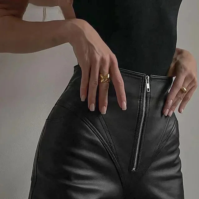 Damesbroek Hoge Taille Met Ritssluiting 1