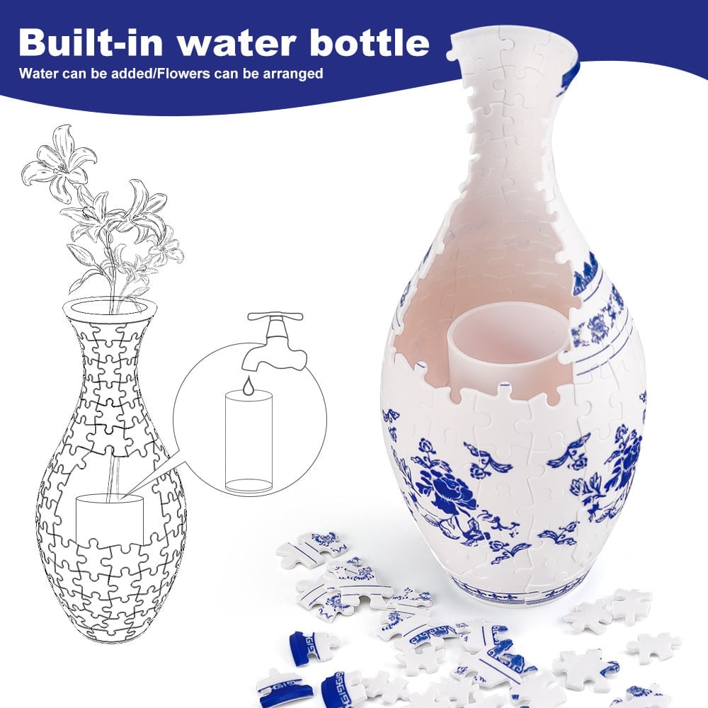 Decoratieve 3D Puzzelvaas voor Bloemen 6