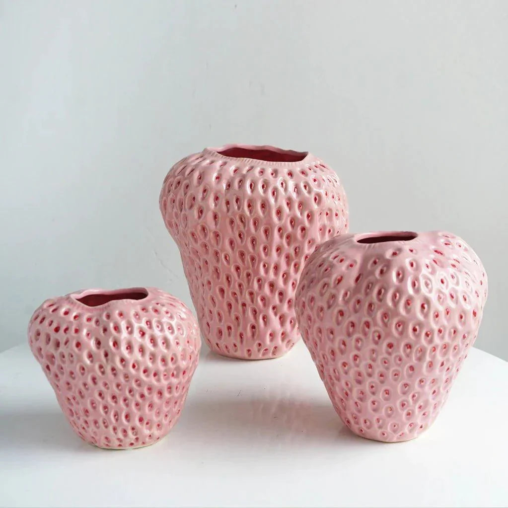 Decoratieve Aardbei Vaas Keramisch 1