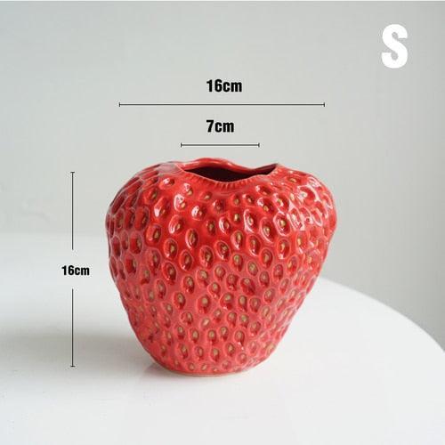 Decoratieve Aardbei Vaas Keramisch 6