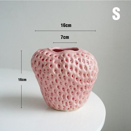 Decoratieve Aardbei Vaas Keramisch 7