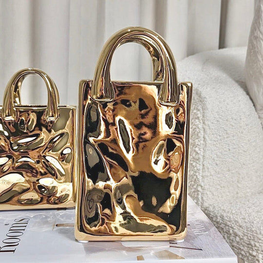 Decoratieve Gouden Tas Vaas voor Interieur 2