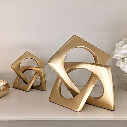 Decoratieve Sculptuur Gouden Knoop 1