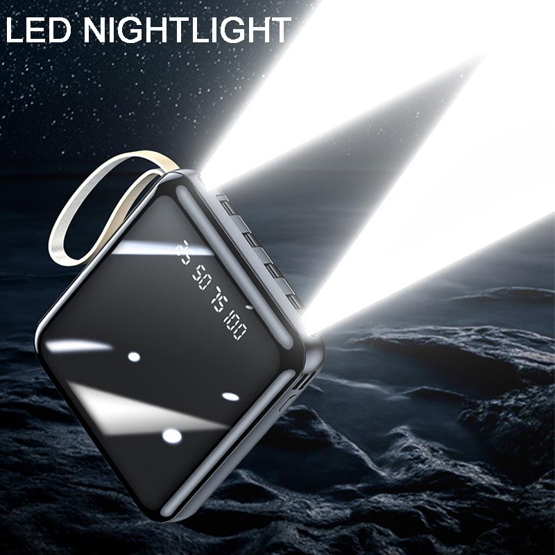 Draagbare Mini-Powerbank 20000 mAh met Geïntegreerde Kabels 3