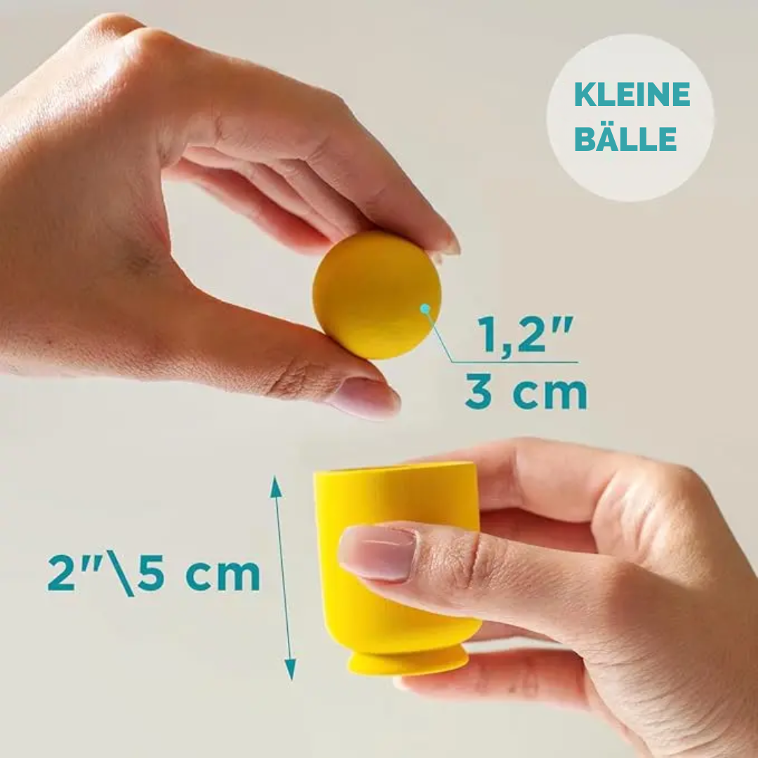Educatief Kinderspel met Regenboog Ballen en Bekers 5