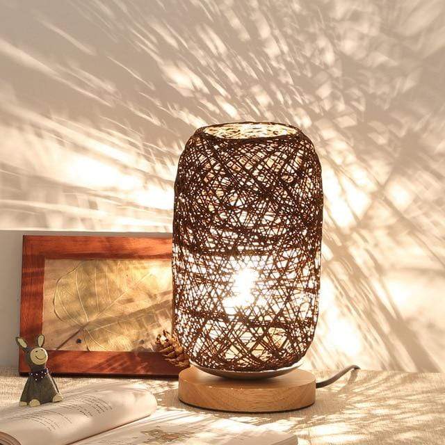 Handgeweven Rotan Nachtlampje Modern 0