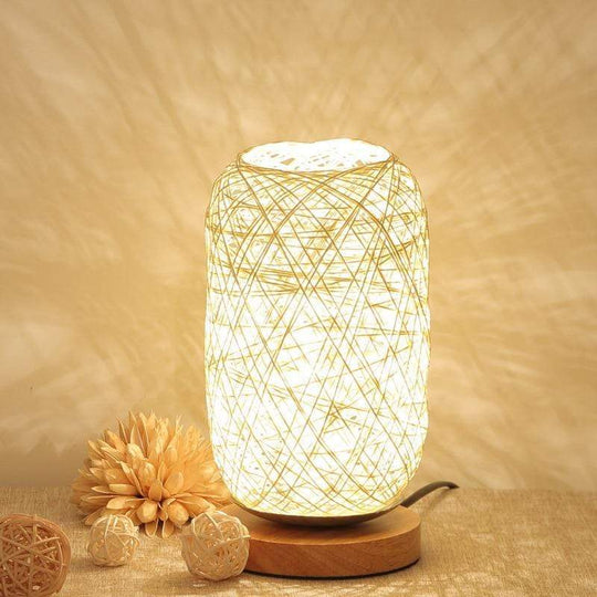 Handgeweven Rotan Nachtlampje Modern 1