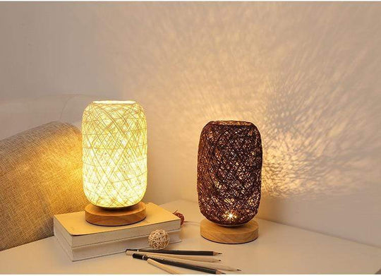 Handgeweven Rotan Nachtlampje Modern 5