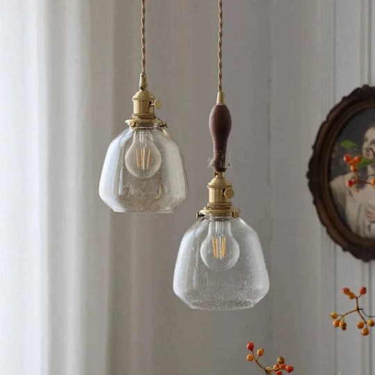 Hanglamp Vintage Stijl met Glazen Design 3