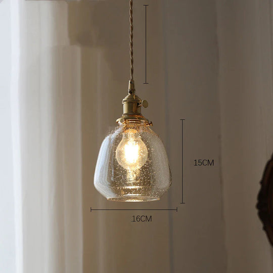 Hanglamp Vintage Stijl met Glazen Design 9