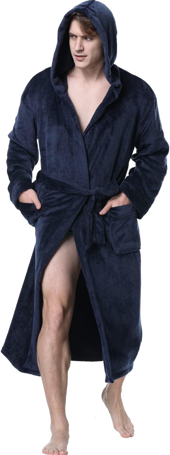 Heren Badjas met Capuchon Comfortabel en Diepe Zakken 9
