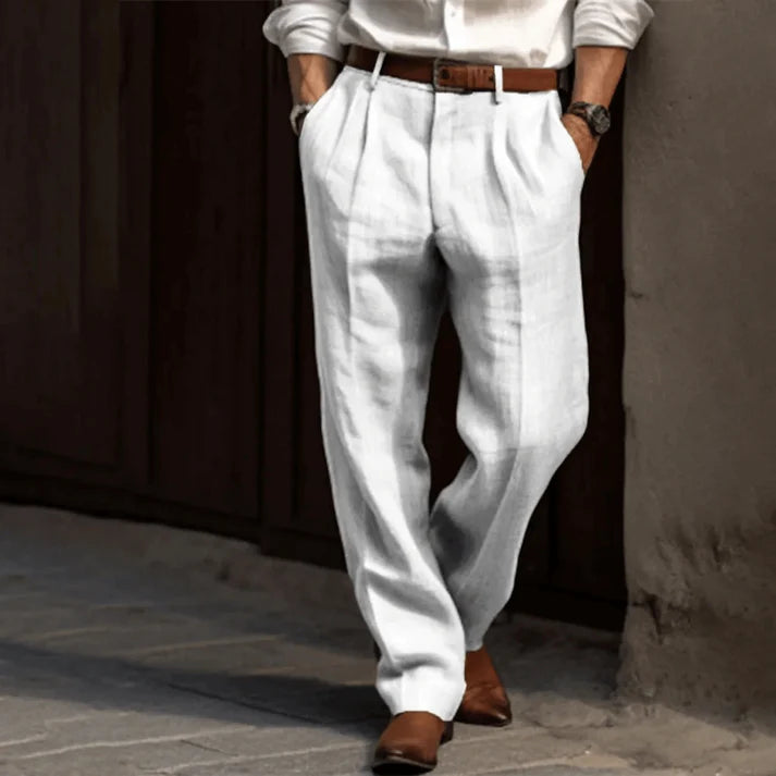 Heren Broek Retro Nadelstrepen Ademend Materiaal 1