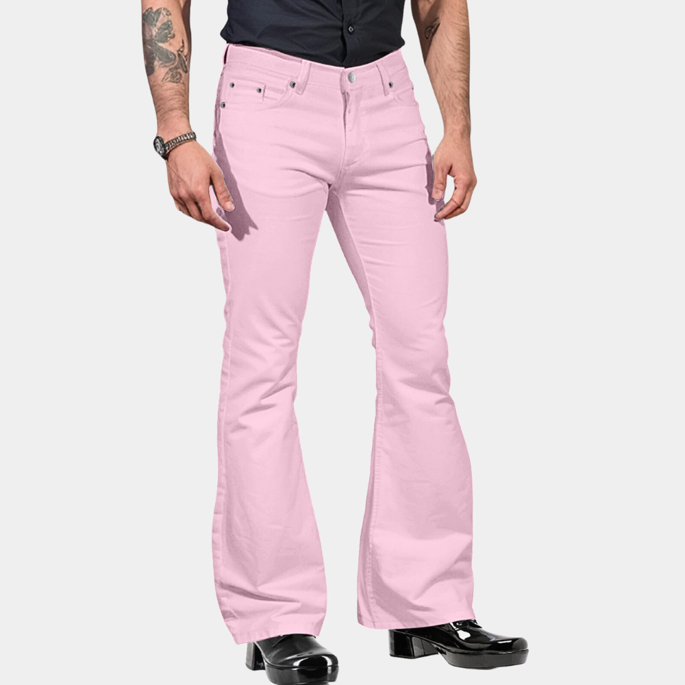 Heren Broeken Stretch Retro Flared Stijl 3