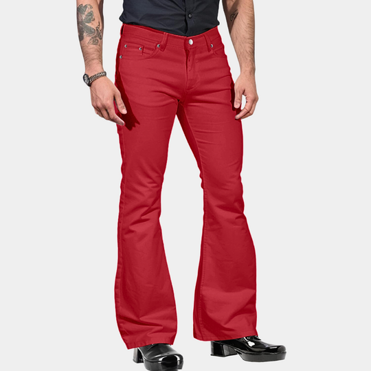 Heren Broeken Stretch Retro Flared Stijl 4