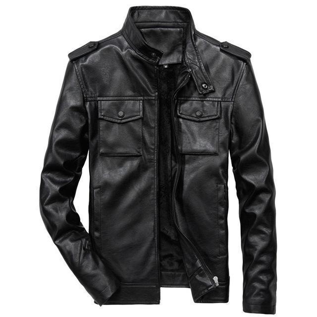 Heren Casual Outdoor Jacket met Staande Kraag en Meerdere Zakjes 0