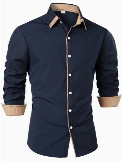 Heren Casual Overhemd met Lange Mouwen Ademend 2