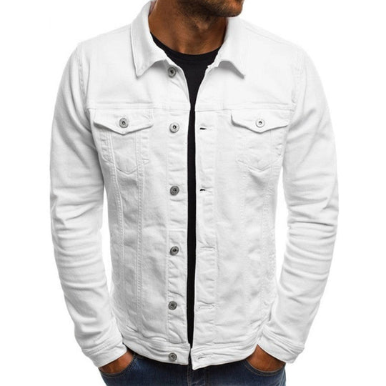 Heren Denim Jasje Regular Fit Met Knopen 0