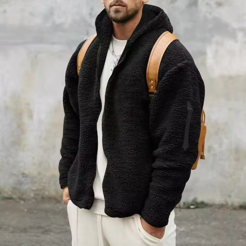 Heren Fleece Jas Met Capuchon - Oversized Pasvorm 2
