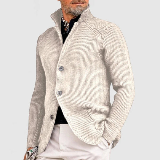 Heren Gebreide Cardigan Met Knopen 2