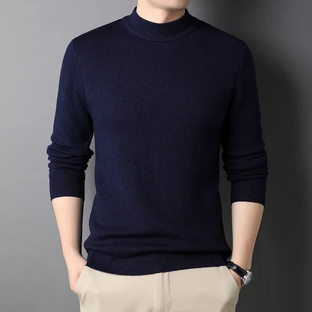 Heren Halvpolo Gebreid Slim-Fit Stijlvol 8
