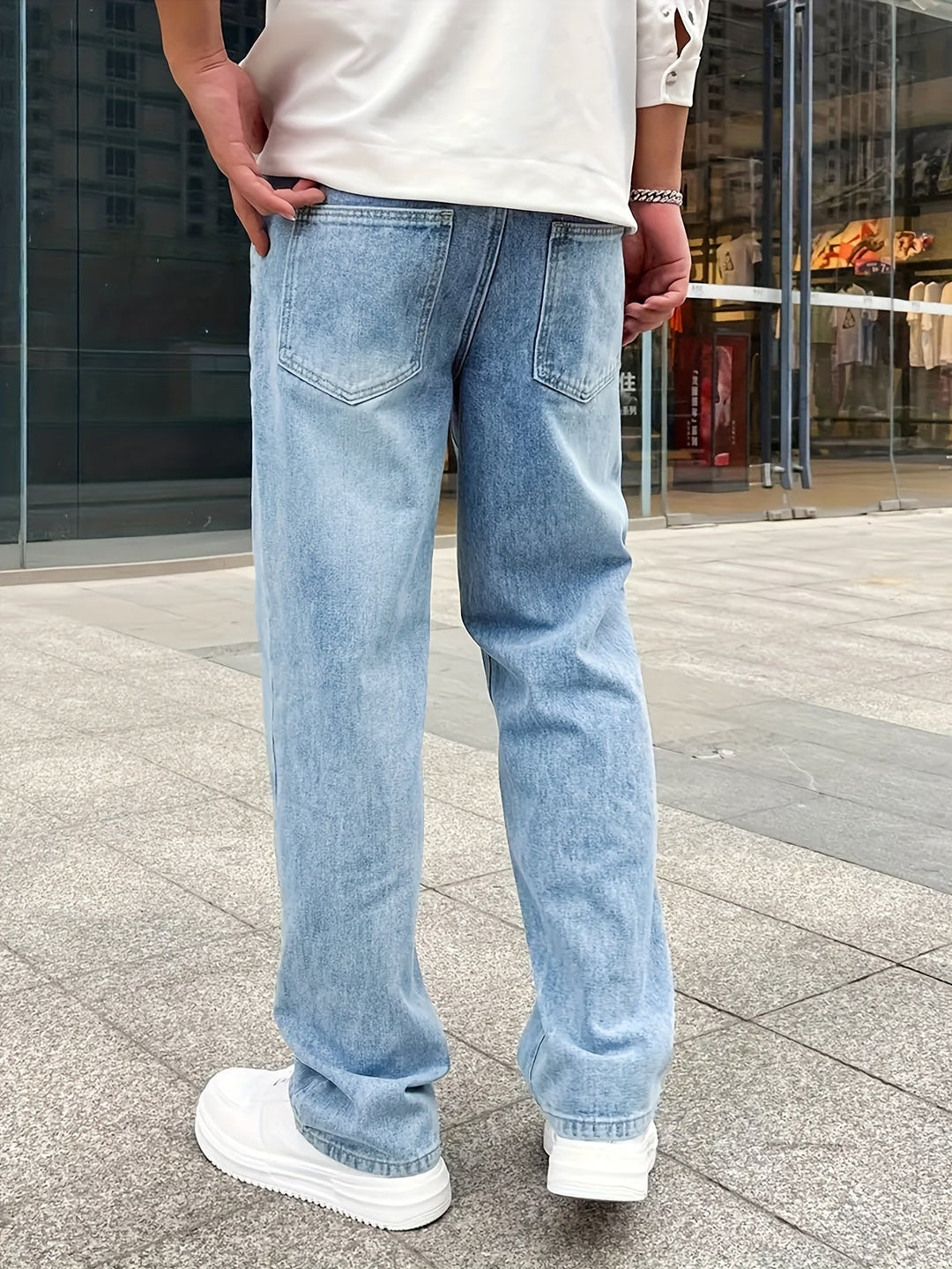 Heren Jeans Losse Snede Met Rechte Benen 2