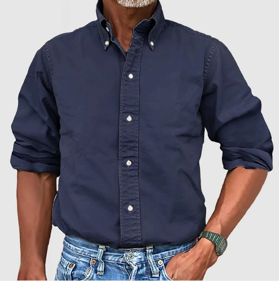 Heren Langarmhemd Casual Stijl Ademend 5