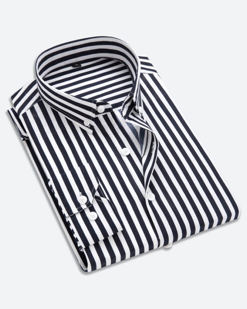Heren Overhemd Gestreept Casual Stijl 1