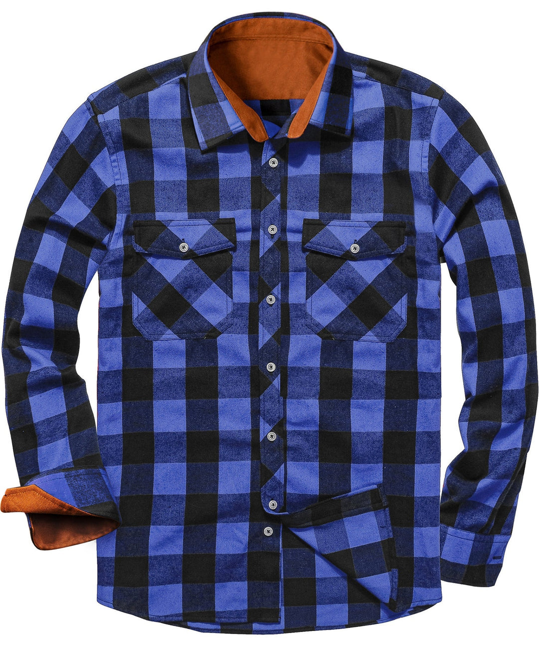 Heren Overhemd Klassiek Ruitpatroon Polyester en Rayon 4