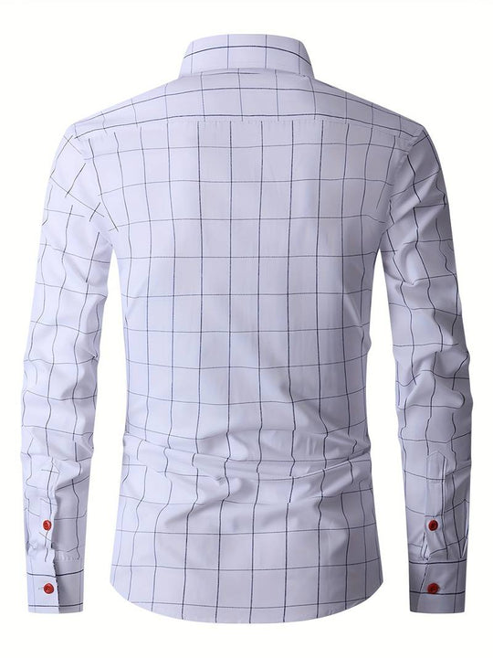 Heren Overhemd Moderne Snit Katoen-Polyester Mix 3