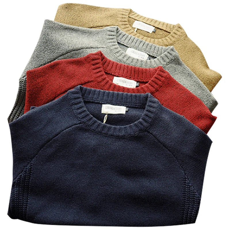 Heren Oversized Trui Gebreid Casual Winter Pullover 1