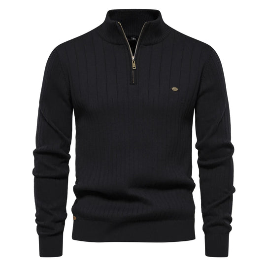 Heren Pullover Sweater Met Rits Katoen Casual Herfst 10