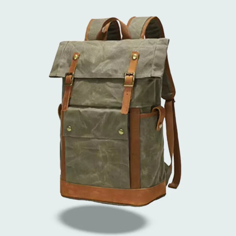 Heren Rugzak Roll-Top Vintage Stijl 4