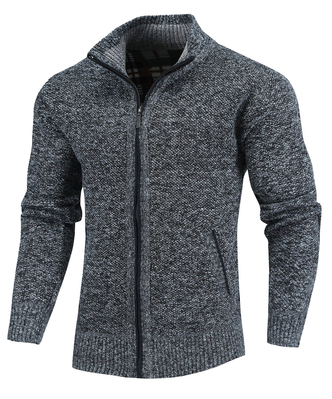 Heren Sweater Flanel Voering Volledige Rits Lichtgewicht Casual 6