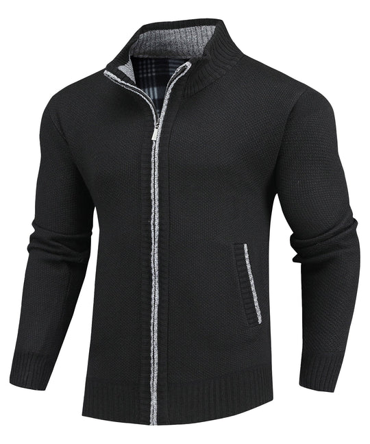 Heren Sweater Flanel Voering Volledige Rits Lichtgewicht Casual 7