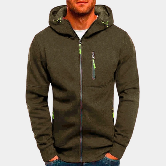 Heren Sweater met Rits en Capuchon 9