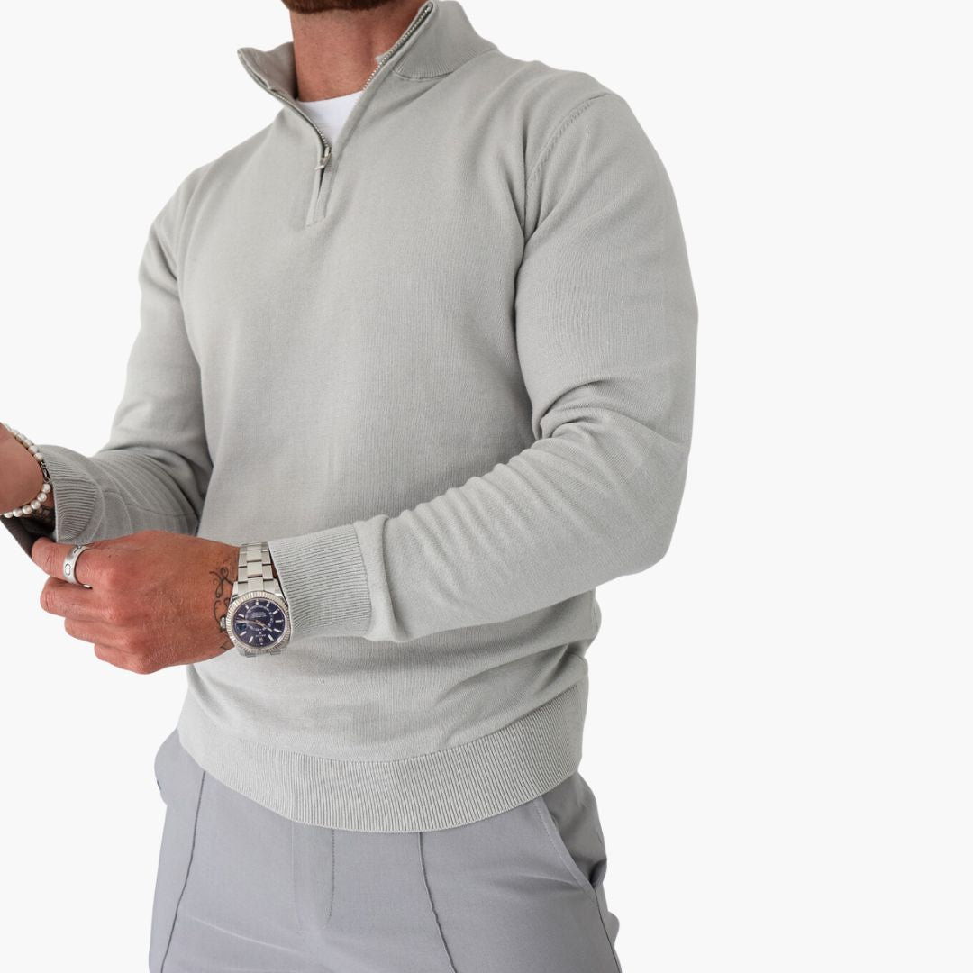 Heren Trui Halve Rits Casual Ademend en Comfortabel 1