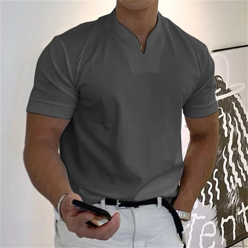 Heren V-hals Fitnessshirt Ademend 3