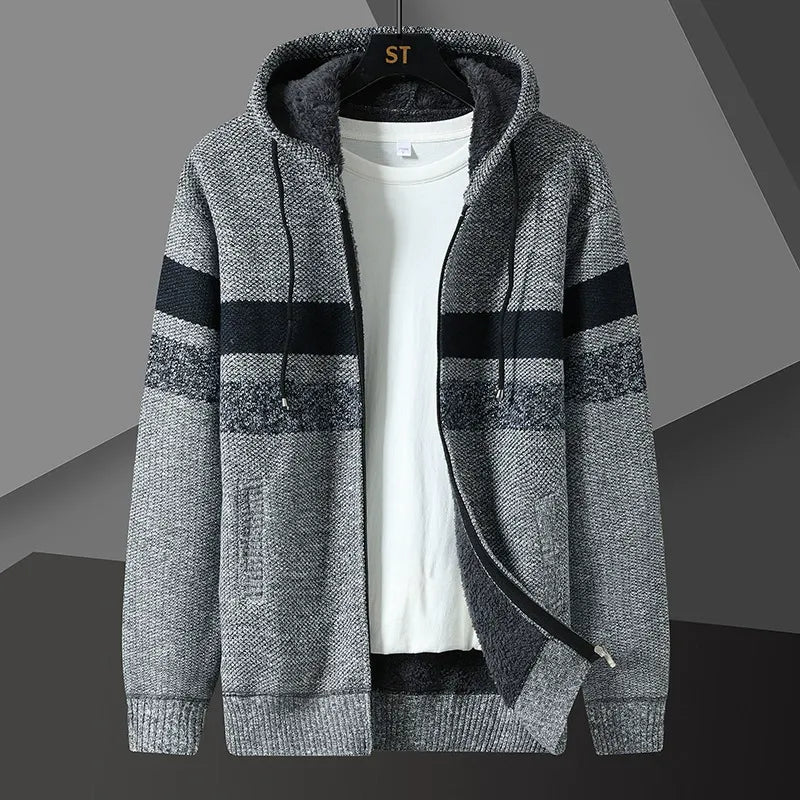 Heren Vest Met Rits en Capuchon Voor Comfortabele Casual Stijl 0