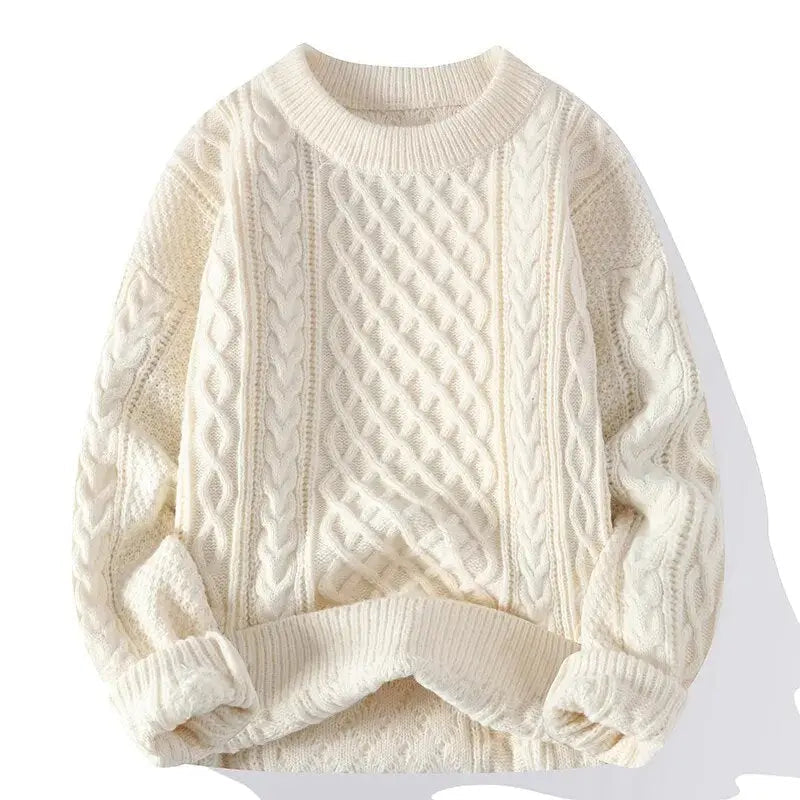 Heren Vintage Casual Trui Relaxed Fit Katoen 14