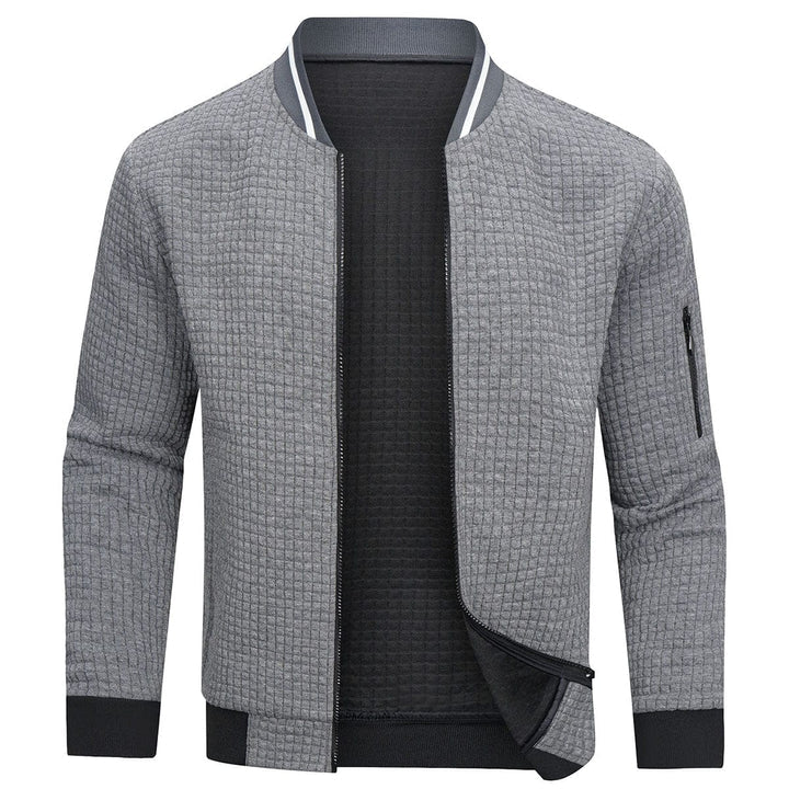 Heren Winterjack Minimalistisch Met Monochroom Rasterpatroon 5