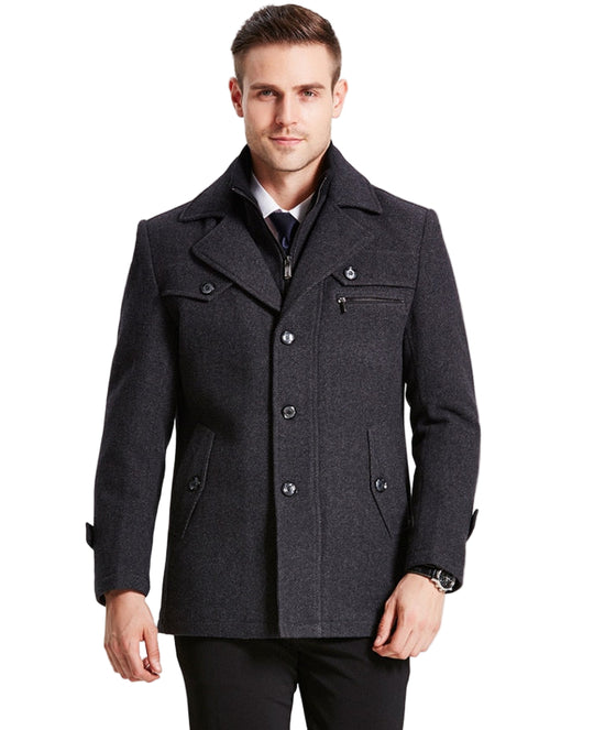 Heren Winterjas in Wol met Klassieke Stijl 1