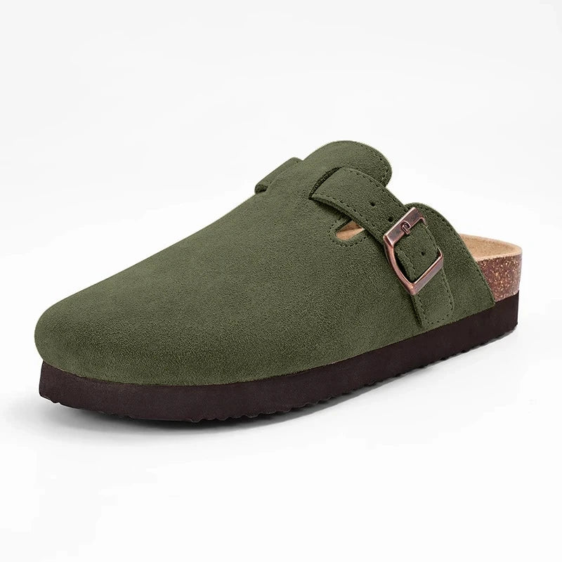 Heren en Dames Muilen met Kurken Inlegzool en Antislip Zolen 12