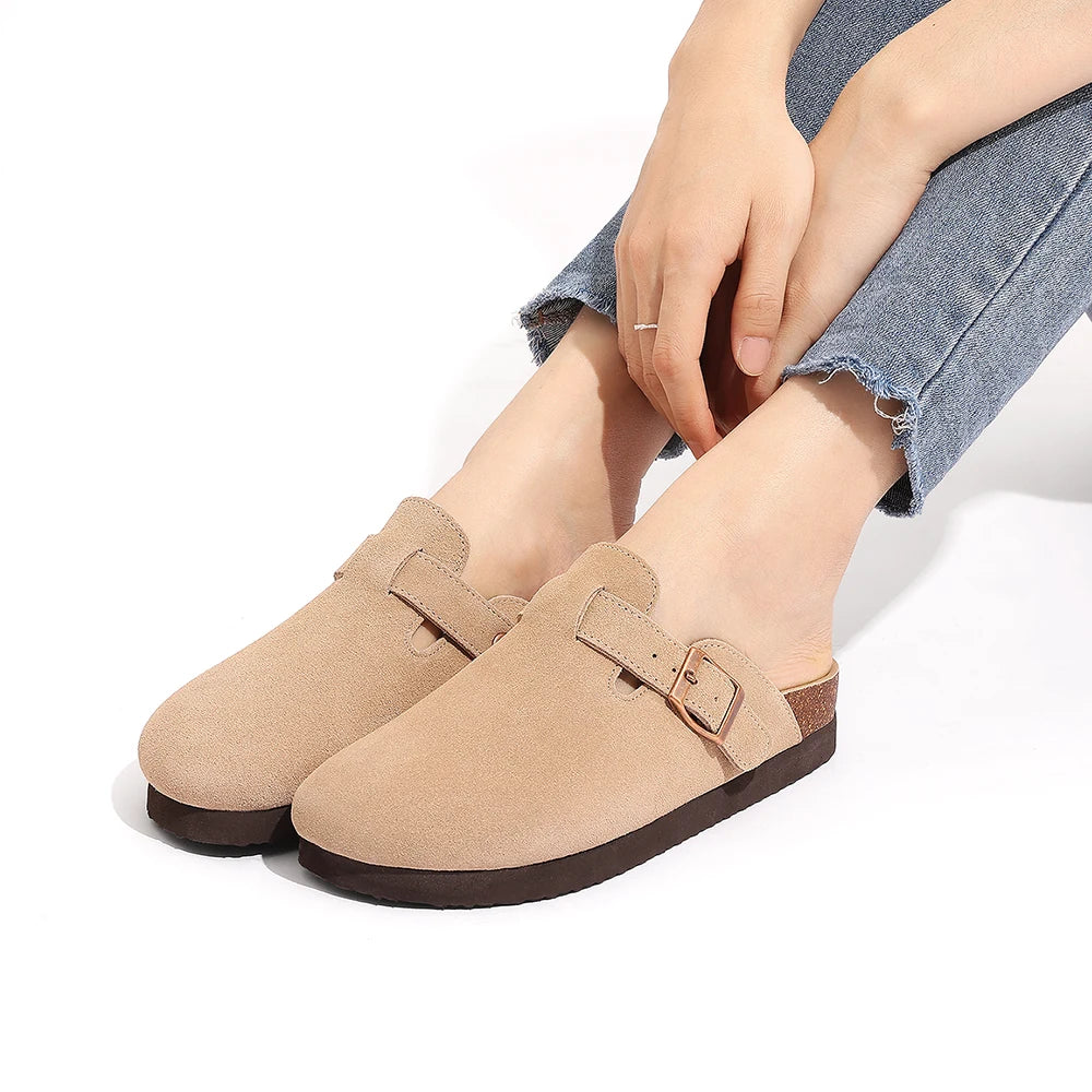 Heren en Dames Muilen met Kurken Inlegzool en Antislip Zolen 5